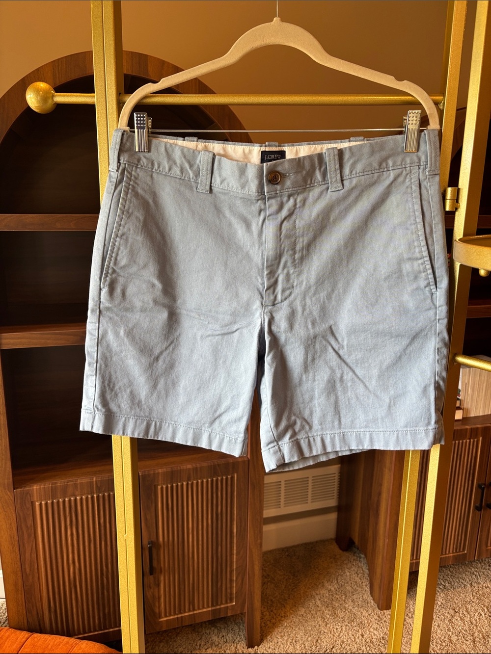 J. Crew Light Blue Flat Front Chino Shorts